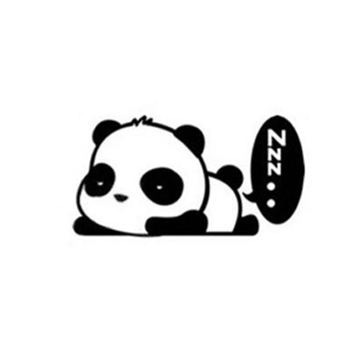 Dekoratív panda matrica, Mmgoqqt, PVC, vízálló, 30x45cm