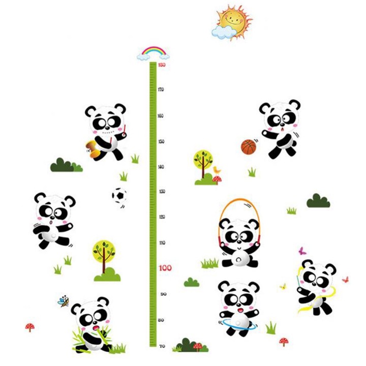 Fali matrica, Mmgoqqt, panda, 60x90cm, dekorációs készlet gyermekszobába, nappaliba