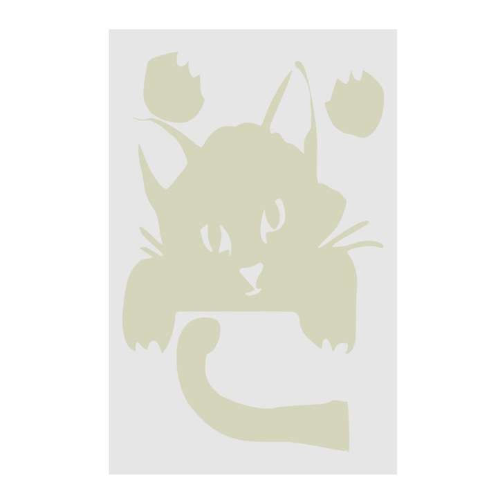 Fali dekoratív matrica, Mmgoqqt, sötétben világító csillagok, zöld, 30x30cm