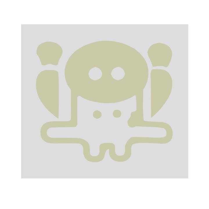 Fali dekorációs matrica, Mmgoqqt, sötétben világító csillagok, zöld, 30x30cm