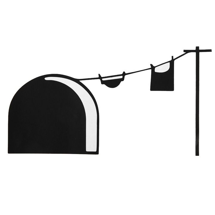 Dekoratív falmatrica, Mmgoqqt, aranyos egérlyuk minta, 15x8cm, többszínű