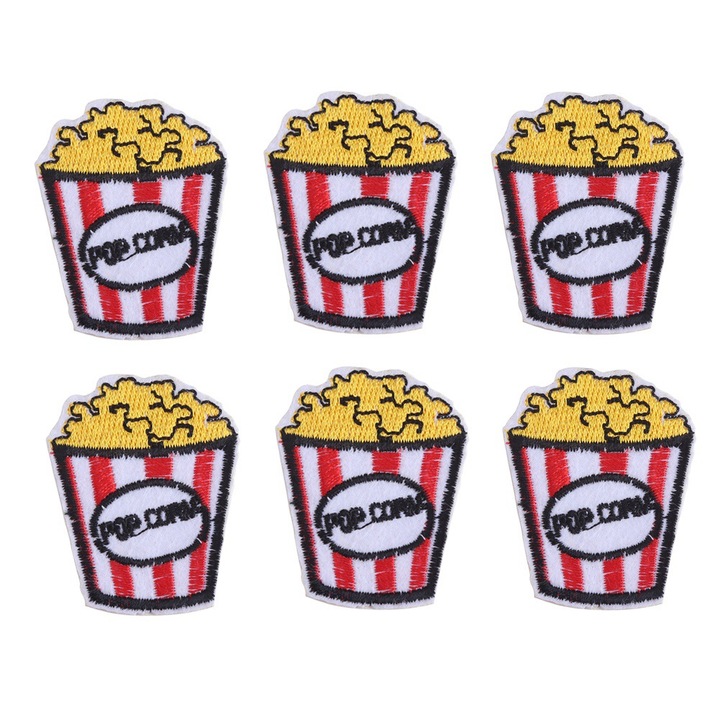 Set 6 buc. Petice decorative, panza brodata, multicolor, pentru cusut, bricolaj