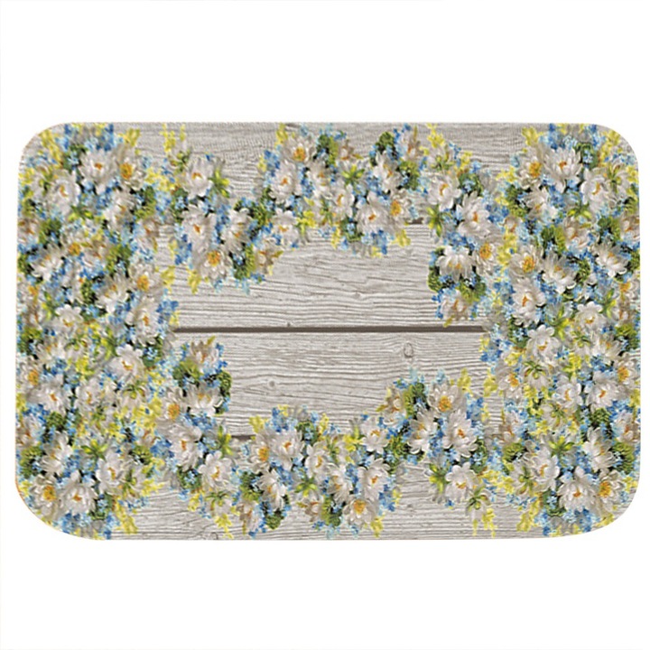 Килим с флорални мотиви, 50x80см, многоцветен