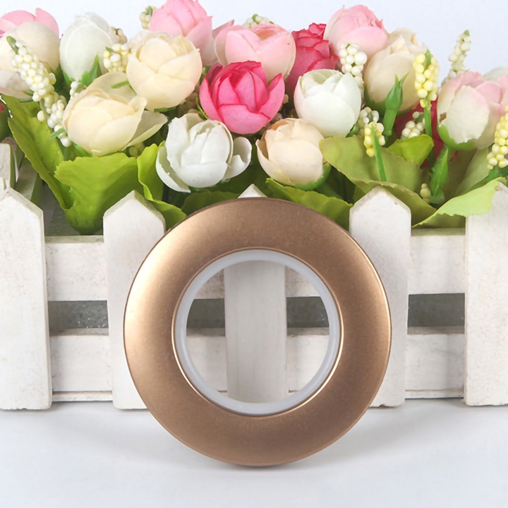 Műanyag függönygyűrű, fűzőlyukkal, zajcsökkentő, csúszó gyűrű, WC-ajtó, kerek zuhanygyűrű otthoni kávézó szőnyeghez