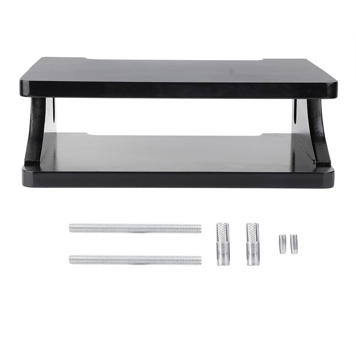 Jormftte polcok, TV állvány, falra szerelhető kialakítás, vízálló, fekete, változatos méretek