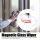 Двойна чистачка за прозорци, Mmgoqqt, магнитна, 15-24 мм, бяла/червена, аксесоари включени