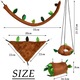 Set jungla pentru animale mici, hamac triunghiular, leagan rotund, pat cald, material scurt din plus, rezistent la unghii, pentru iarna