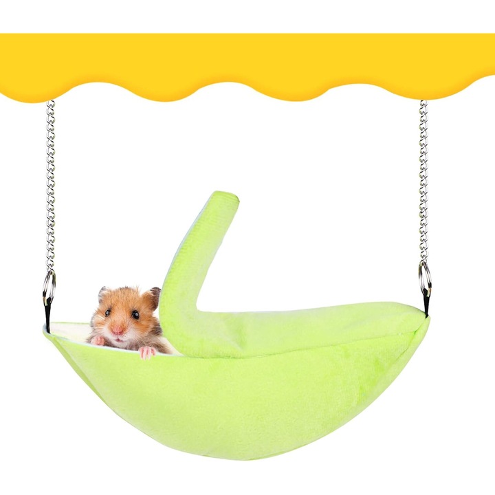 Pat pentru animale Cozevdnt, design banana, verde, 80x50cm, material rezistent la pete