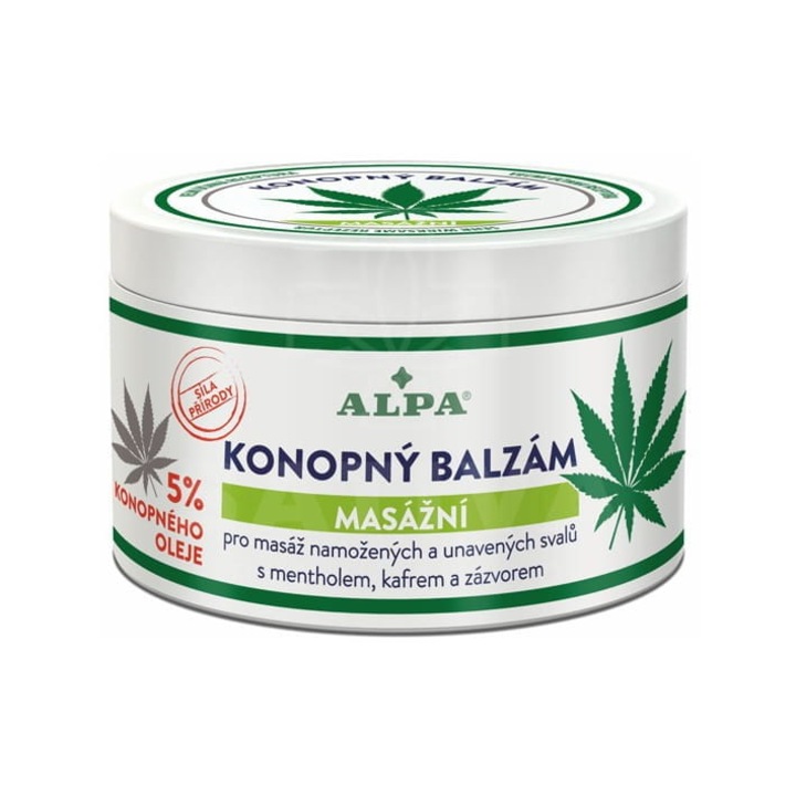 Alpa masszázsbalzsam 5% kannabiszolajjal, 250ml