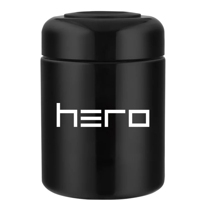 Recipient de sticla inodor cu higrometru HERO - 250 ml