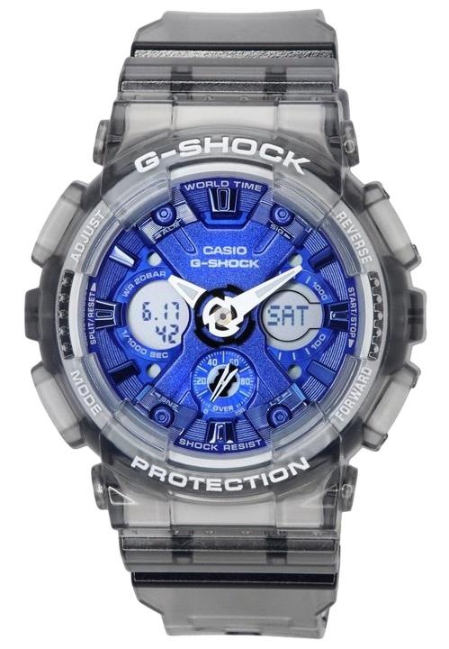 Ceas dama Casio G-Shock, cadran albastru, rezistent la apa 200m, 45.9x15.8mm, rasina