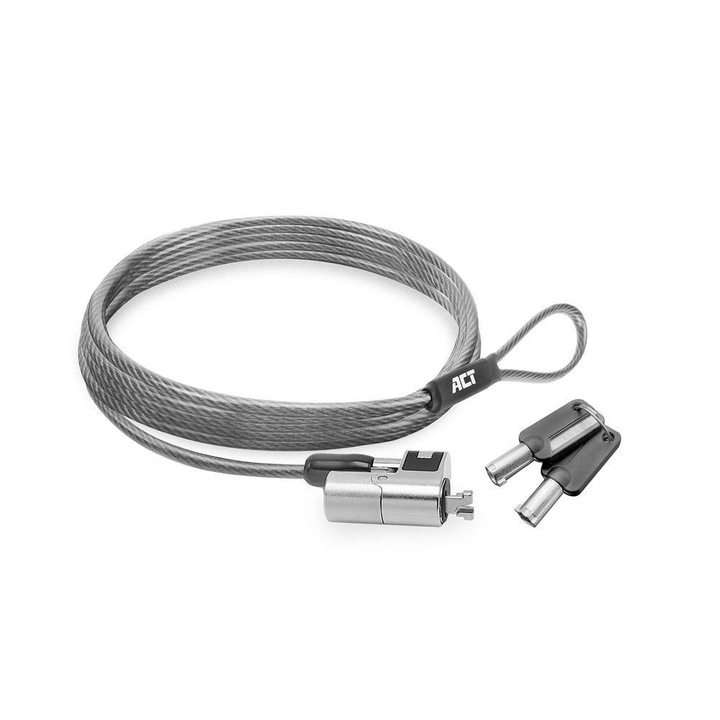 ACT AC9030 Nano Laptop Lock with keys, 245489, Notebook kiegészítő