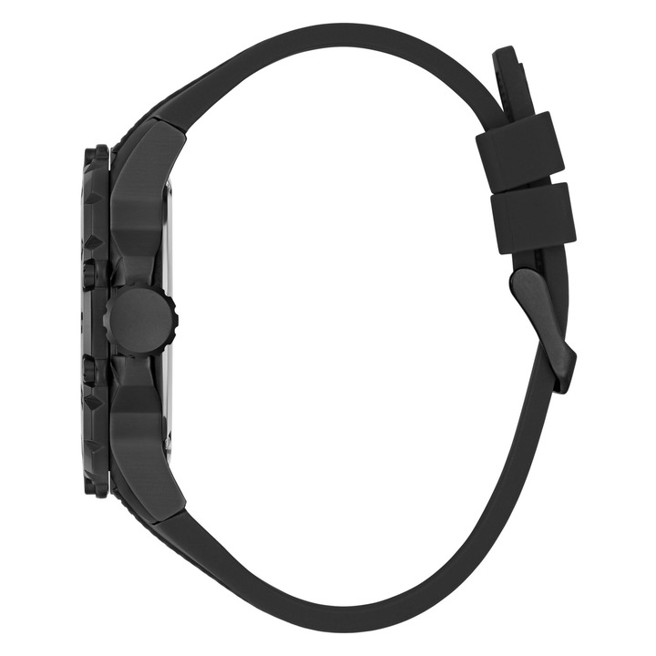 Мъжки часовник Guess CONTENDER, черна силиконова каишка, корпус от неръждаема стомана, 46x12.4mm, водоустойчивост 5 ATM