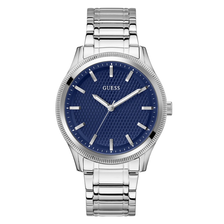 Ceas barbatesc Guess DEX GW0626G1, inox, cadran albastru, 44x9.5mm, bratara inox 22x197mm