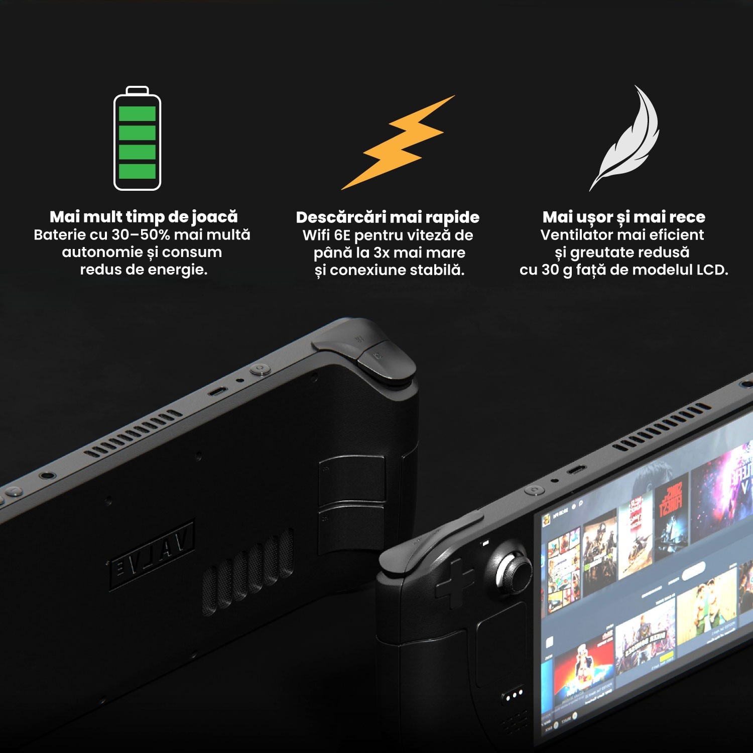 Consola gaming portabila Valve Steam Deck OLED 1TB SSD, 16GB RAM