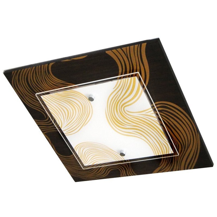 Plafoniera Candellux Morena 2x60W E27, 40x40x8cm, maro