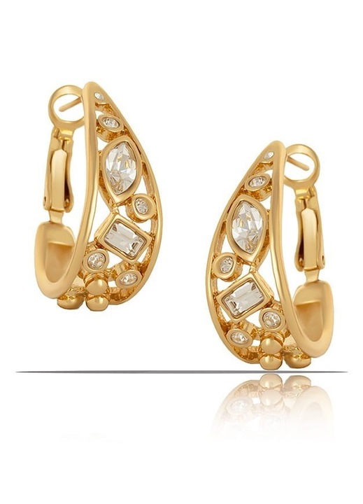 Cercei stil baroc Colibra Classic cu cristale Preciosa, 2.7cm