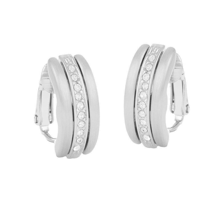 Cercei clasici cu cristale Preciosa, Colibra, 2x0,7cm