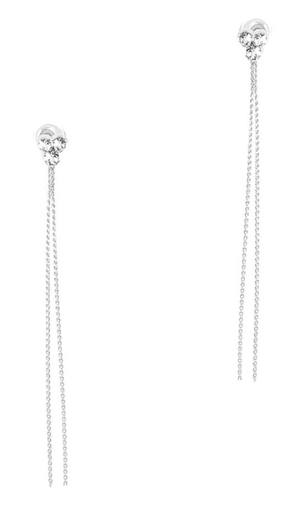 Cercei Colibra cu cristale Swarovski, 7,6cm, set cu 2 lanturi