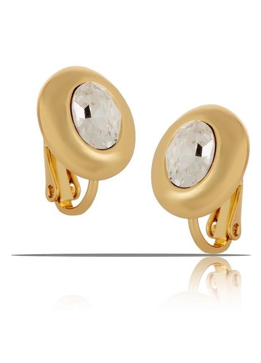 Cercei Colibra cu cristal Preciosa, colectia Classic, aurii, set