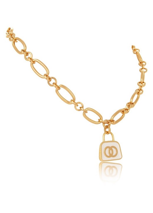 Colier dama, Colibra, Placat cu aur, Auriu