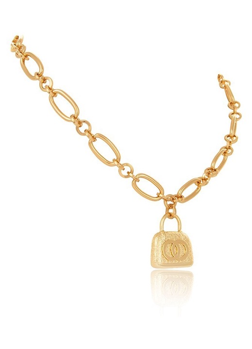 Colier dama, Colibra, Placat cu aur, Auriu