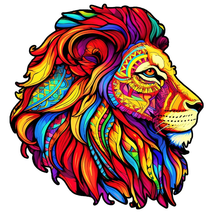 Starky puzzle, Animals kollekció, oroszlán, 128 db, ökológiai, A4