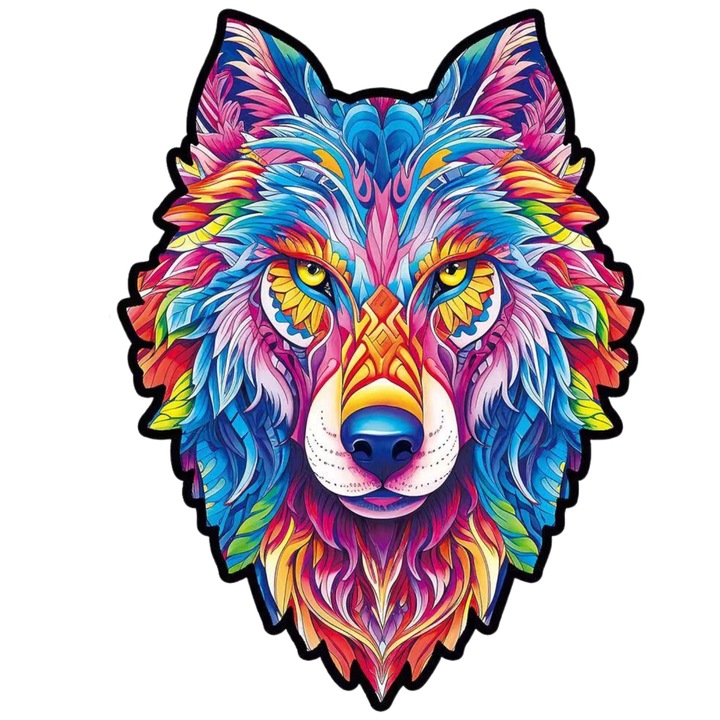 Starky fa puzzle, 147 elem, A4, állatok, 3 mm, farkas