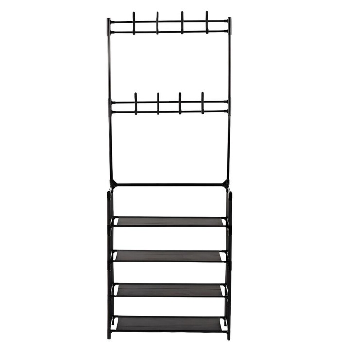 Organizator pentru incaltaminte si haine, ZOLTA, negru, 155x60x26cm