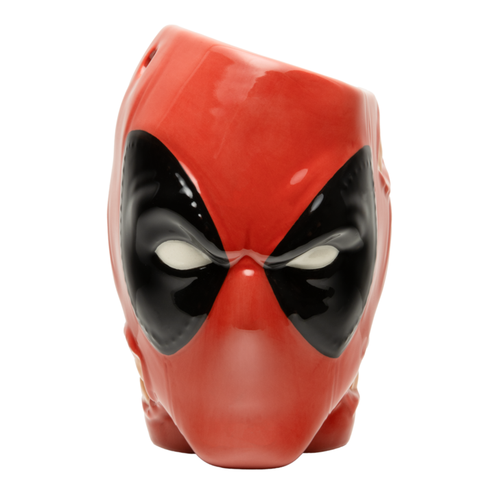 Органайзер за бюро 2 в 1 Paladone и/или поставка за саксия, Deadpool, поставка за молив/химикал/количка/маркер, 3D форма, офис декорация или поставка за растения, височина 13 см, Marvel