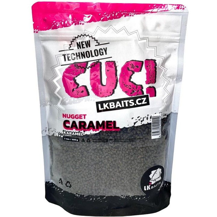 Пелети за риболов, LK Baits, CUC! Nugget, 2мм, вкус карамел, 600гр