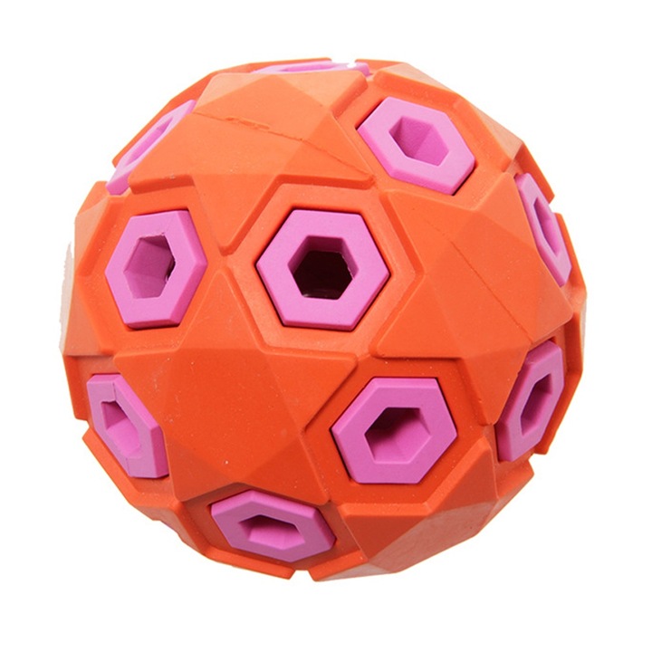 Играчка топка за кучета, QttvbTna, кух дизайн, еластичност, 10x10см