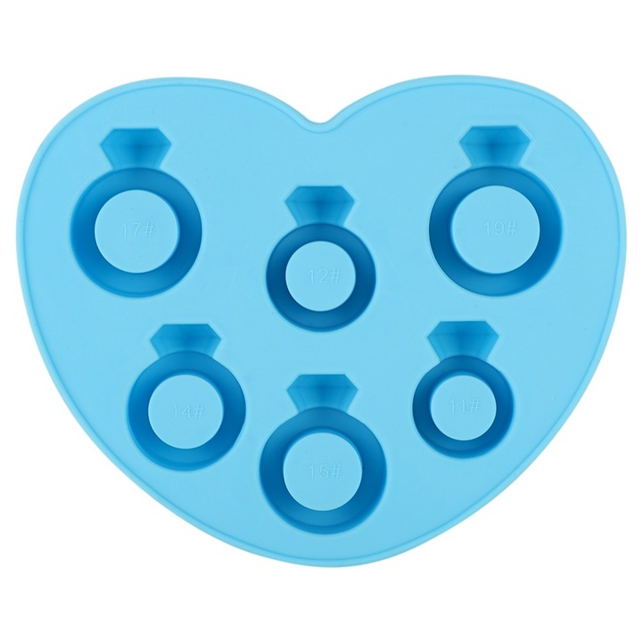 Jégkocka készítő forma, Jormftte, szilikon, újrahasználható, kék