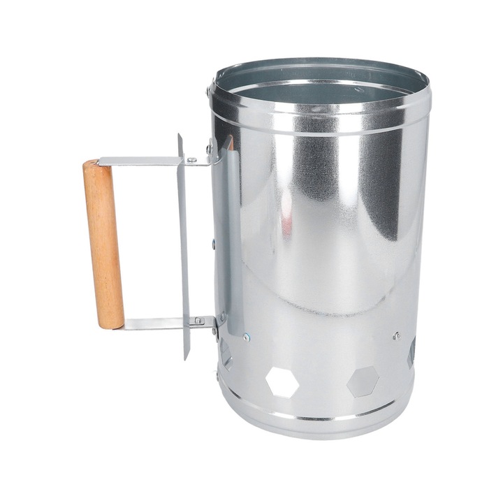 Grillkosár, Jormftte, faszénindító, strapabíró acél, különleges kialakítás, 30x20cm