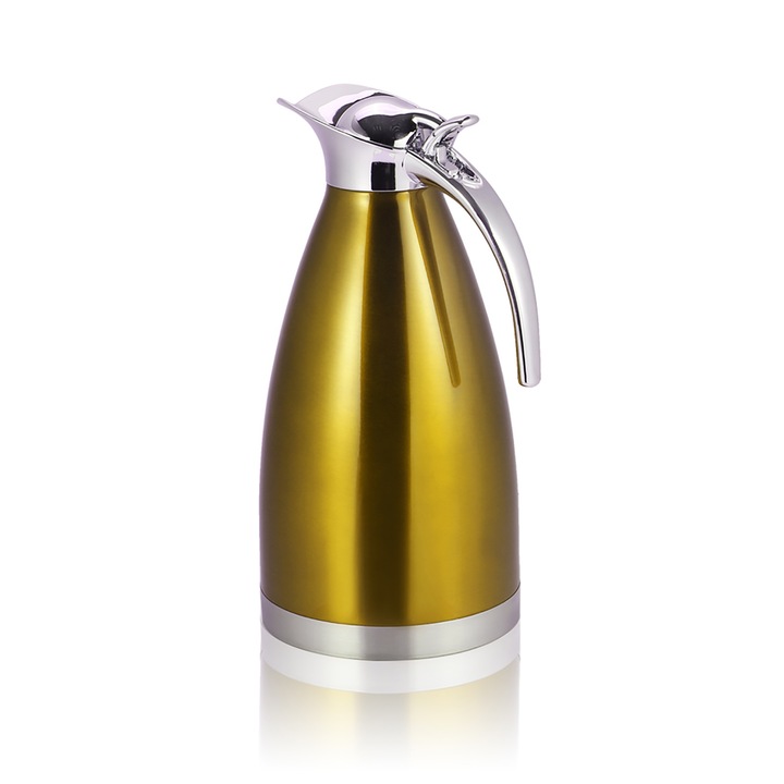 Cafetiera, Jormftte, inox, cu perete dublu, izolata in vid, 1.5 l, albastru