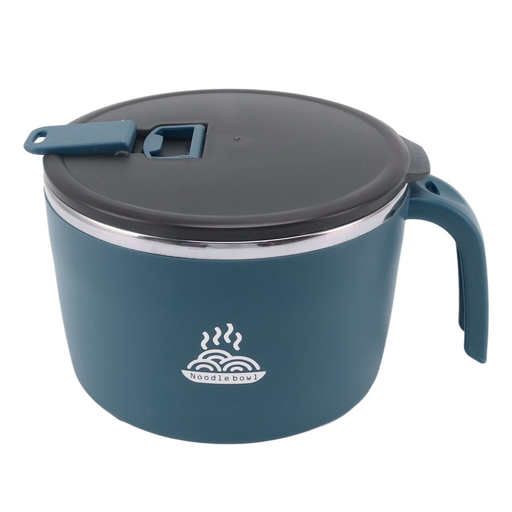 Jormftte instant tésztás tál, 1300 ml űrtartalom, telefontartóval, kék színű