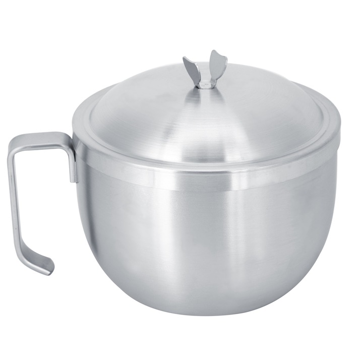 Купа от неръждаема стомана, longziming, 1000 ml, сребриста