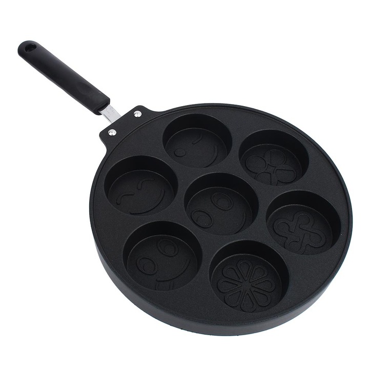 Hétlyukú, tapadásmentes, tojásgombóc edény, sült tojás torta serpenyő.