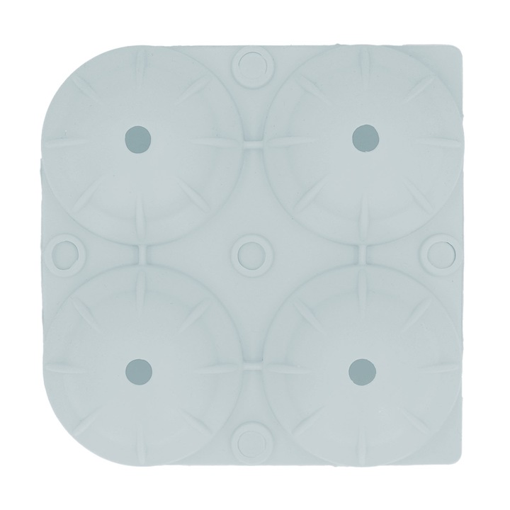 Jormftte jégkockakészítő forma, 4 rekeszes, élelmiszeripari szilikon anyag, mentazöld