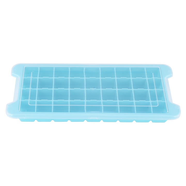 Jormftte jégkockatartó, 36 rekeszes, fedeles, szilikon, mentazöld
