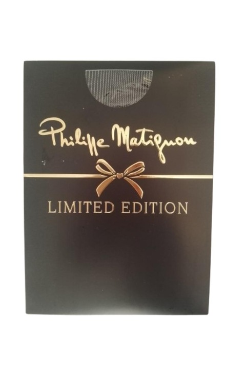 Dres Philippe Matignon Limited Edition, Lycra 40 den, Dungi verticale argintii pe fond negru, S/M