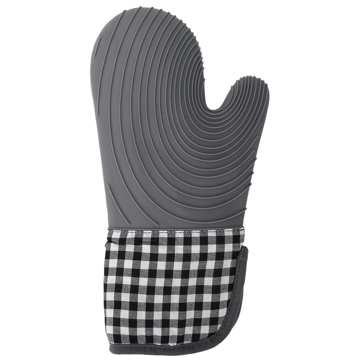 Jormftte szilikon és pamut konyhai kesztyű, hőálló, vízálló, könnyen tisztítható, szett