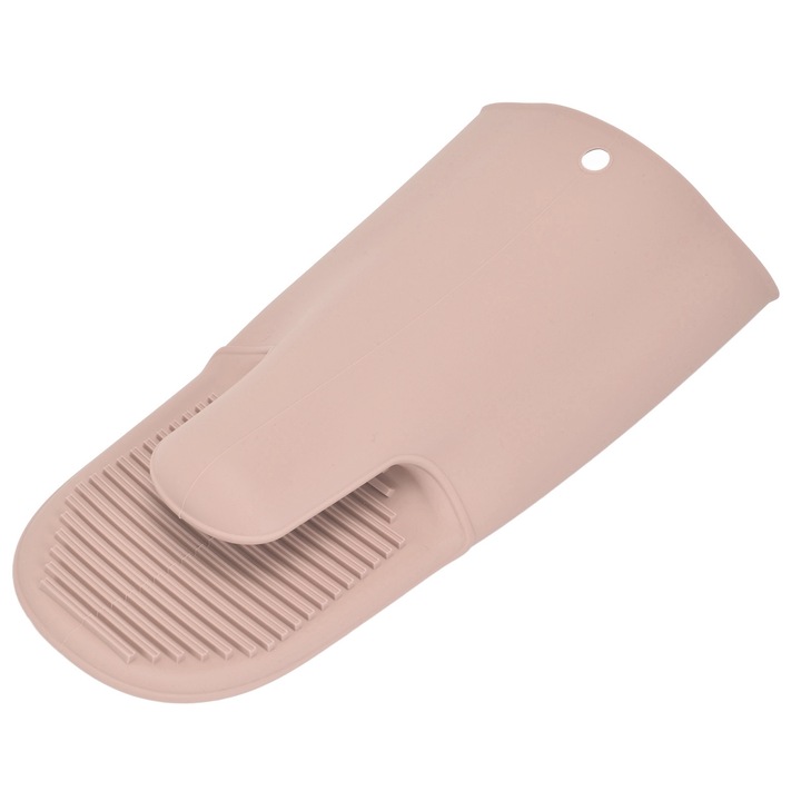 Jormftte konyhai kesztyű, hőszigetelő, csúszásgátló, rózsaszín, hosszú