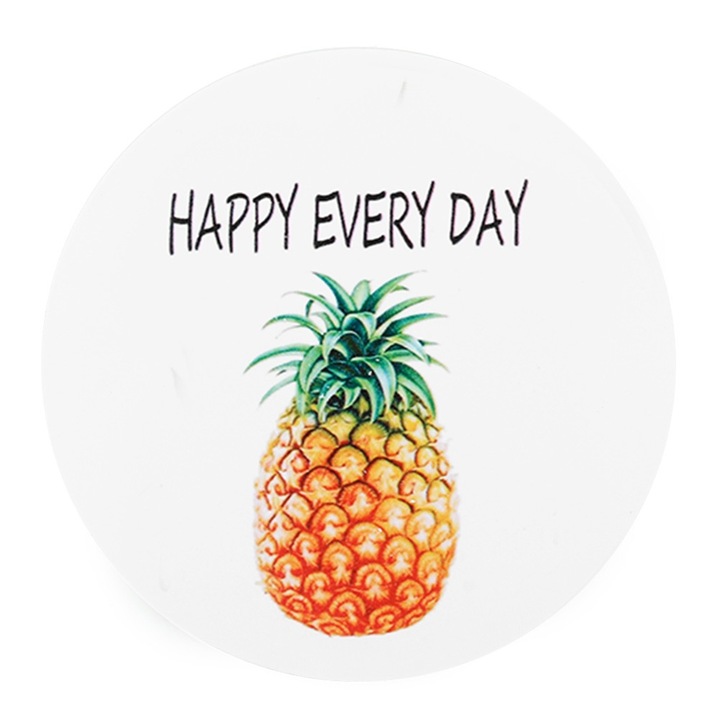 Jormftte poháralátét készlet, 6 db, kerek, csúszásmentes, többszínű, 10x10cm