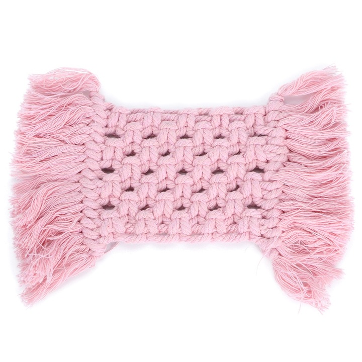 Italtartók, Jormftte, pamut alátétek, csúszásmentes, rózsaszín, téglalap alakú készlet