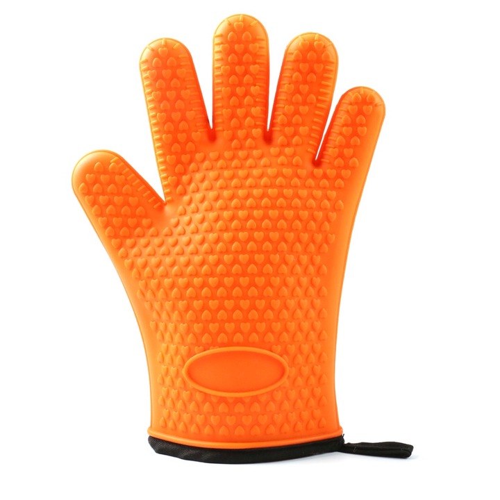 Jormftte konyhai kesztyűk, hőálló szilikon, csúszásgátló, narancssárga, szett