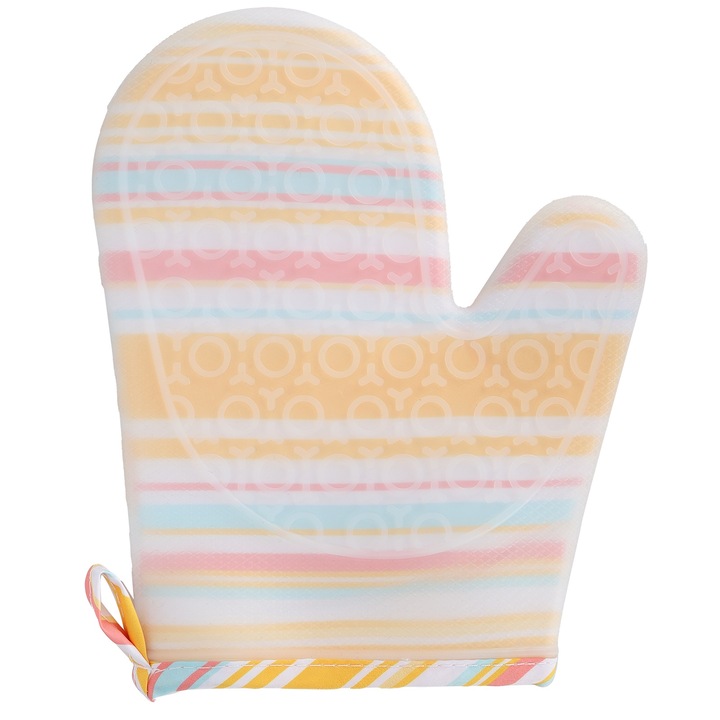Jormftte konyhai kesztyű, szilikon és pamut, hőálló, csúszásmentes, többszínű