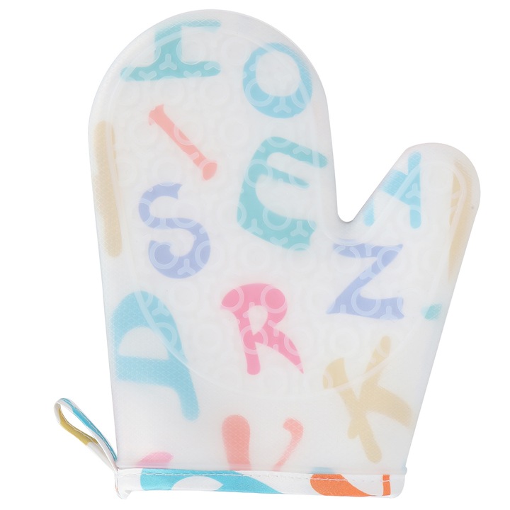 Jormftte szilikon és pamut konyhai kesztyű, hőálló, csúszásmentes, többszínű