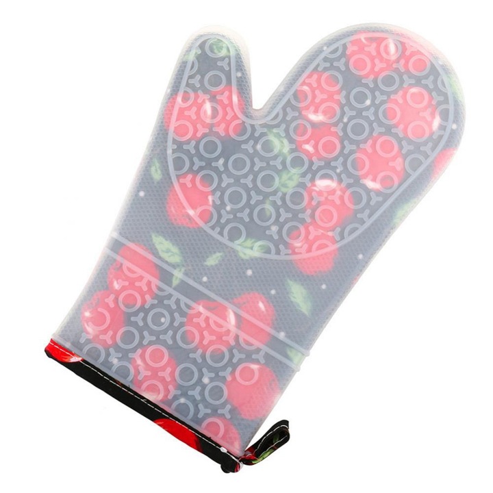 Konyhai kesztyű, Jormftte, hőálló szilikon, könnyen tisztítható, többszínű