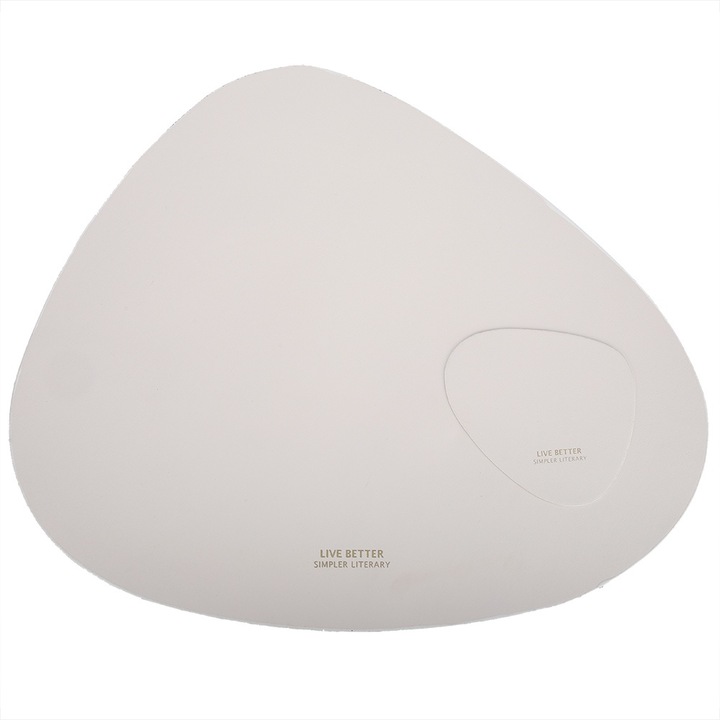 Jormftte műbőr poháralátét, vízálló, csúszásmentes, fehér, szett